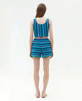 Blue Knit Top