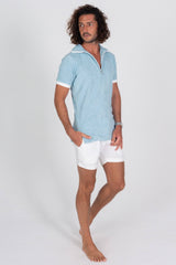 Zipper Terry Cloth Polo
