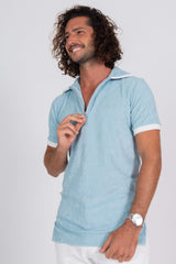 Zipper Terry Cloth Polo