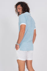 Zipper Terry Cloth Polo