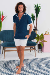 Zipper Terry Cloth Polo