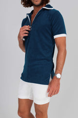 Zipper Terry Cloth Polo
