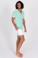 Zipper Terry Cloth Polo