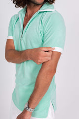 Zipper Terry Cloth Polo