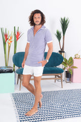 Zipper Terry Cloth Polo