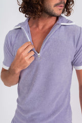 Zipper Terry Cloth Polo