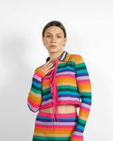 Rainbow Stripe Knit Top
