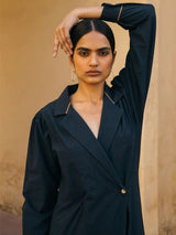 Estuary Dress in Navy
