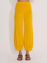 Suzie Kondi Velour High Waist Harem Pants in Oro
