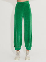 Suzie Kondi Velour High Waist Harem Pants in Palma