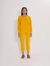 Velour Unisex Oversized Sweatshirt in Oro
