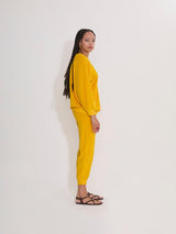 Velour Unisex Oversized Sweatshirt in Oro
