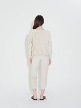 Velour Unisex Oversized Sweatshirt in Piedra
