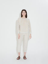 Velour Unisex Oversized Sweatshirt in Piedra