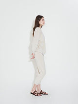 Velour Unisex Oversized Sweatshirt in Piedra