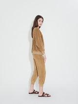 Velour Unisex Oversized Sweatshirt in Teddy