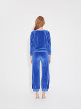 Velour Raglan Top in Azul
