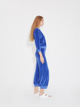 Velour Raglan Top in Azul