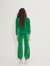 Velour High Waist Harem Pants in Palma