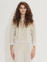 Suzie Kondi Velour Raglan Top in Piedra