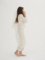 Velour Raglan Top in Piedra