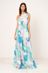 One Shoulder Tiered Maxi