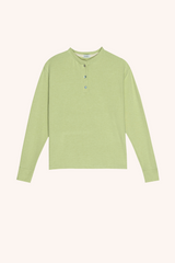 Sweater Henley Long Sleeve Lime